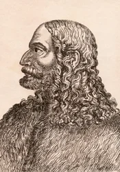 1817年にロンドンで出版された「本格的なオリジナルからの有名な画家の75の肖像画」のイラスト、Albrecht Duerer
